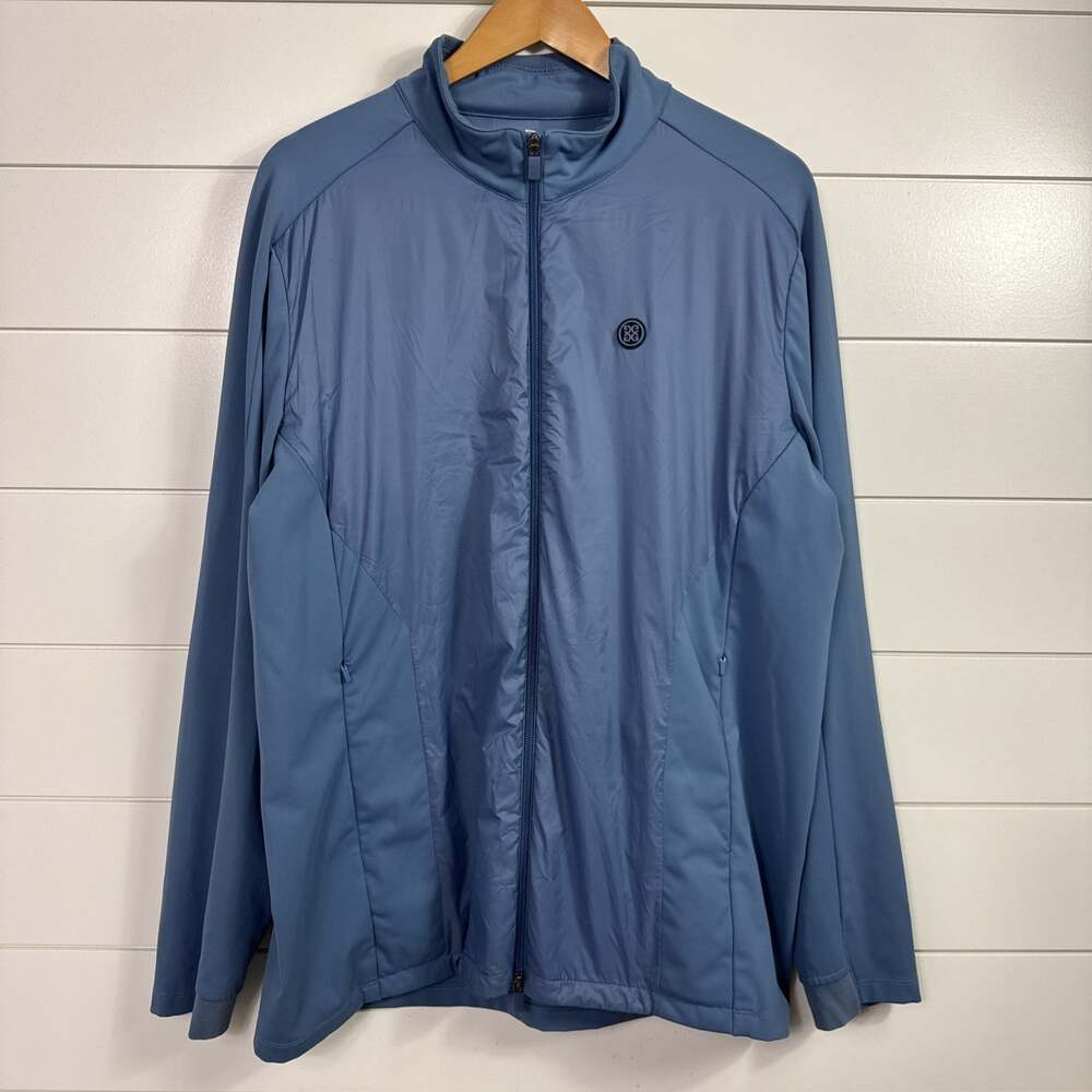 G/Fore Windbreaker Jacket Full Zip Fort Wayne Country Club Logo Blue sz XL